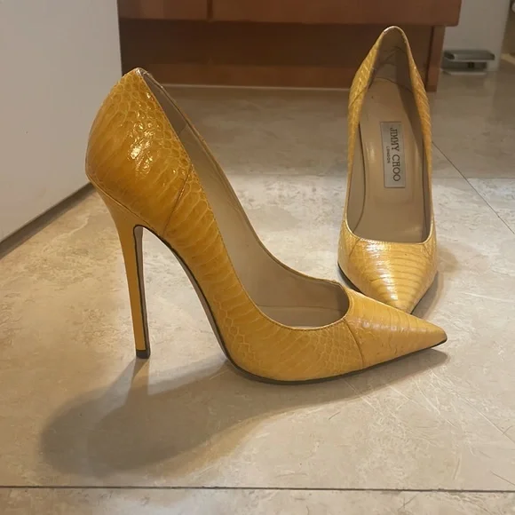 Jimmy choo snake skin shoes 37.5 - Picture 4 of 4